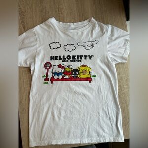 Sanrio Hello Kitty & Friends White Tee with Colorful Characters
